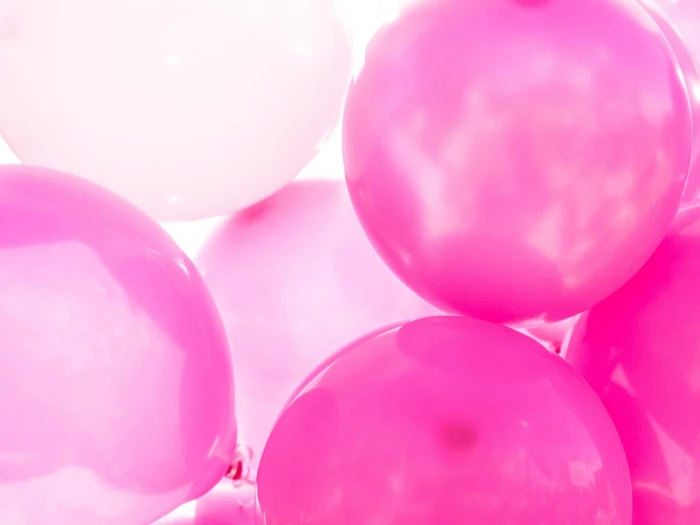 pink balloons shiny