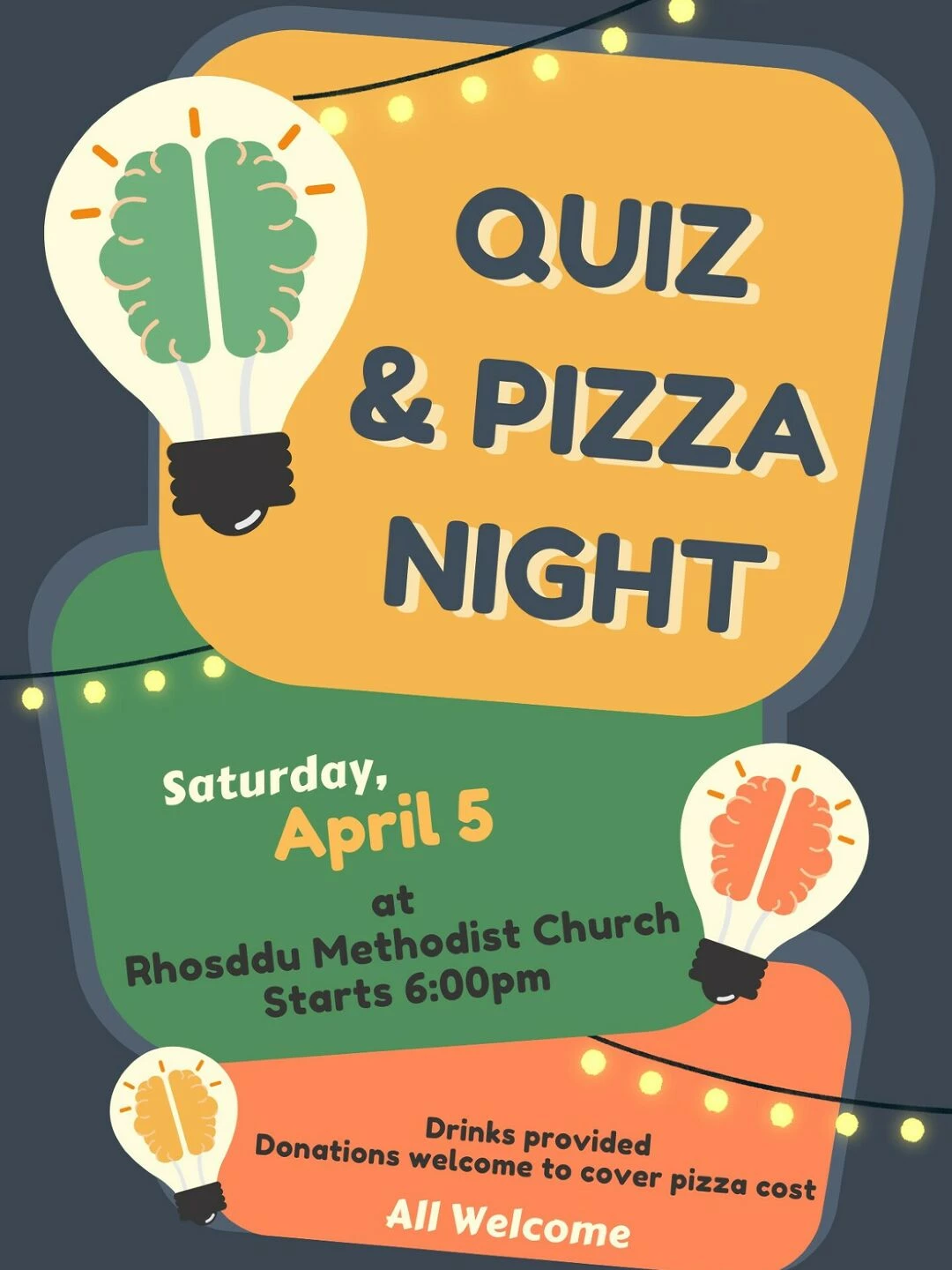 quiz and pizza
