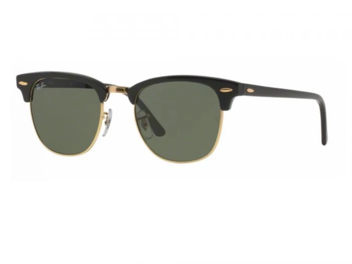 rb3016w0365tq rayban clubmaster in ebony with crystal green lenses