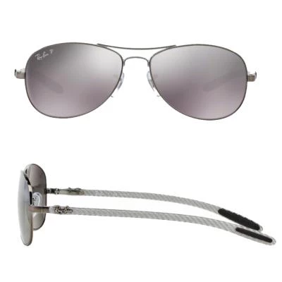 rb8301004n8shot2 rayban carbon fibre gunmetal  grey mirror silver polarised