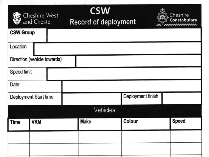 record sheet