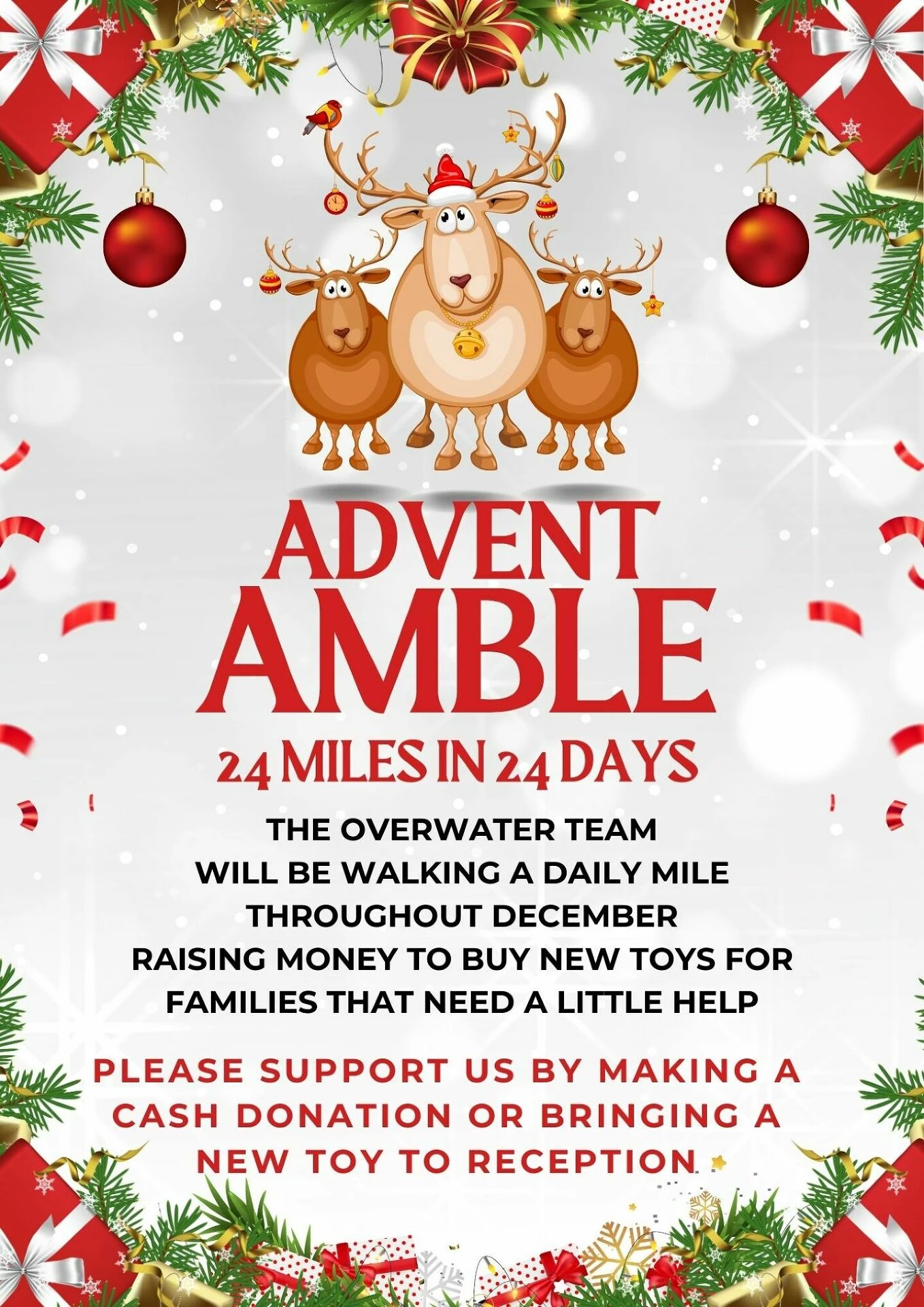 red amp green simple christmas party invitation docu