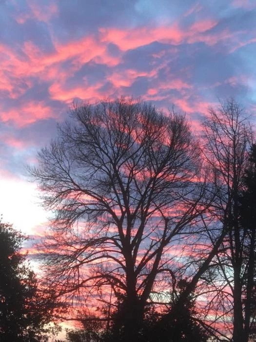 red sky at sunrise