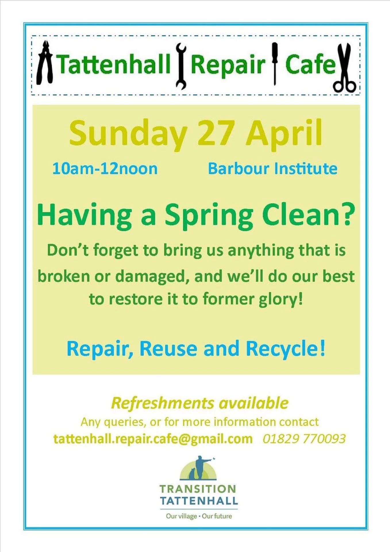 repair cafe april 2025