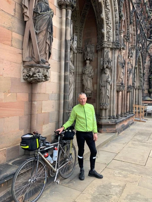 revd john kime  lichfield cathedral  climate change uk cycle ride