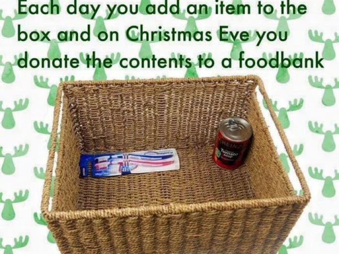 reverse advent calendar