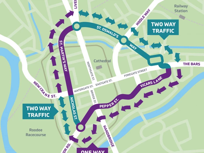 revised clockwise map of chester