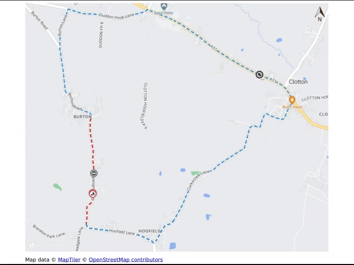 TarvinOnline TB Temporary Road Closure Burton Road Duddon