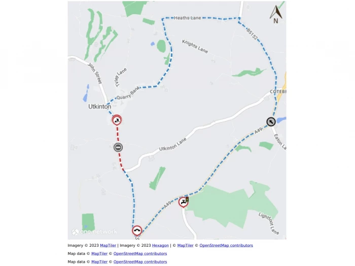 road closure john street tarporley 14 march 4x3