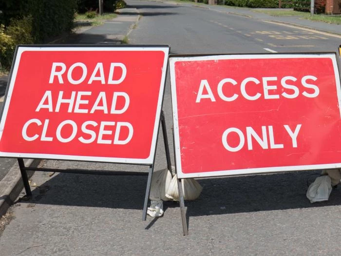 road works signs