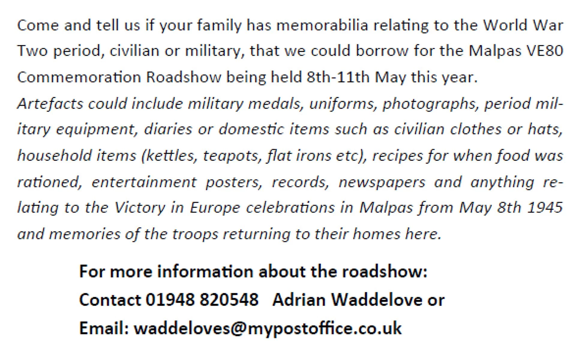 roadshow brief