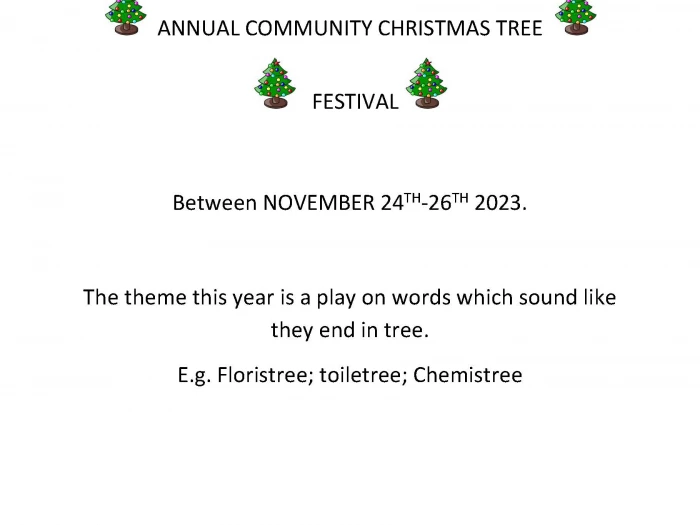 ryton 2023 christmas tree poster