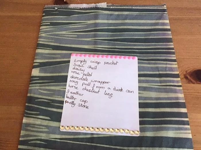 scavenger hunt list of items