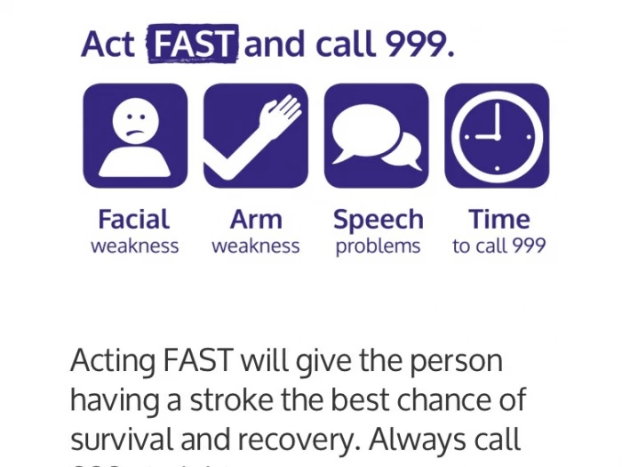 symptoms of stroke know the fast test stroke association