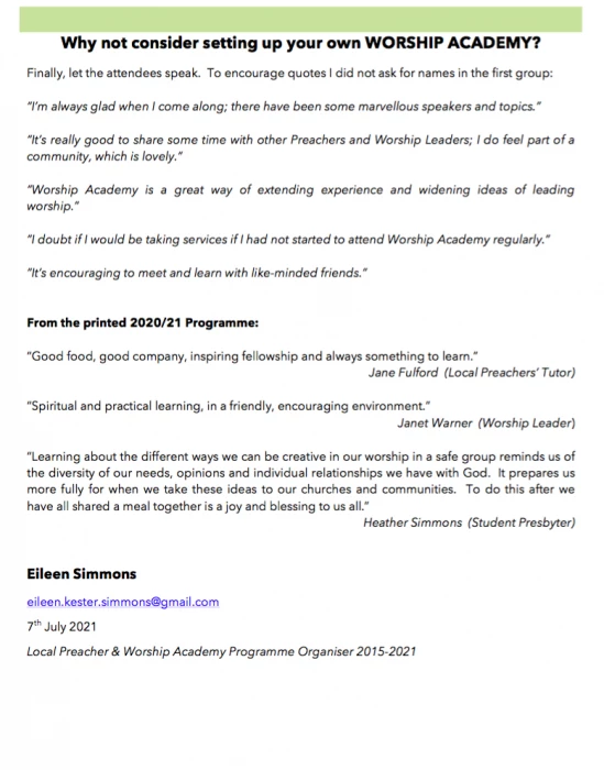 synod worship academy p3