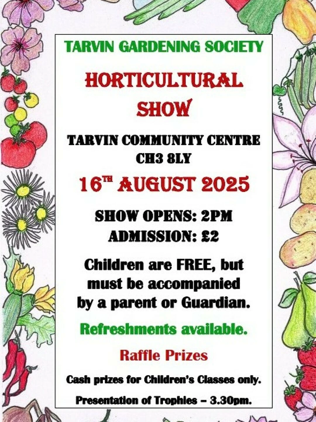 tarvin gardening society show 2025