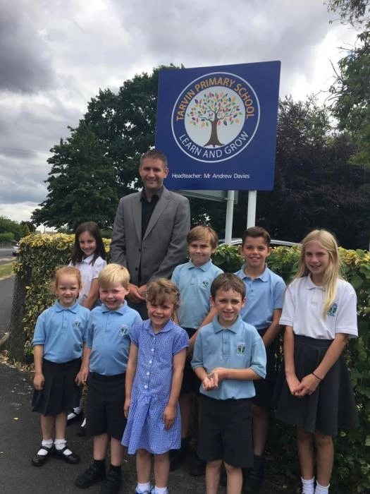 tarvin school sign