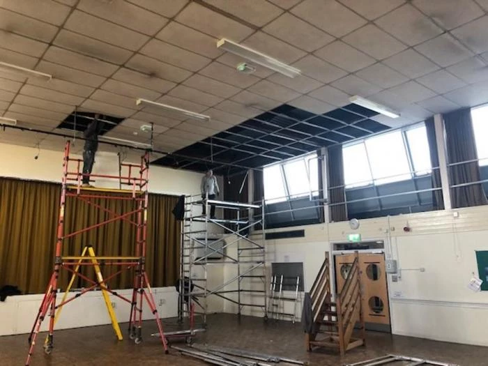 tcc renewing the main hall ceiling