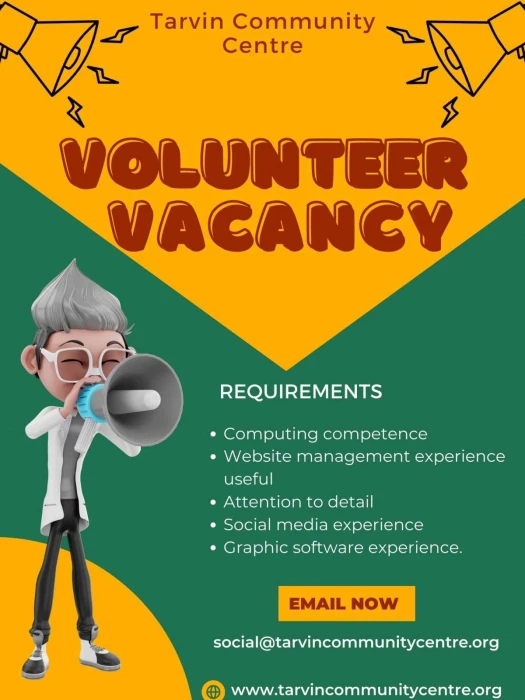 tcc volunteer vacancy for social media