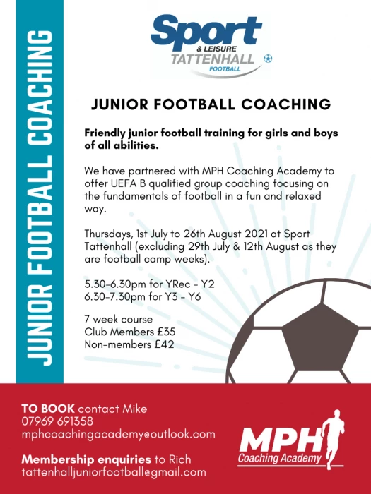 thumbnailtattenhall junior football   weekly coaching