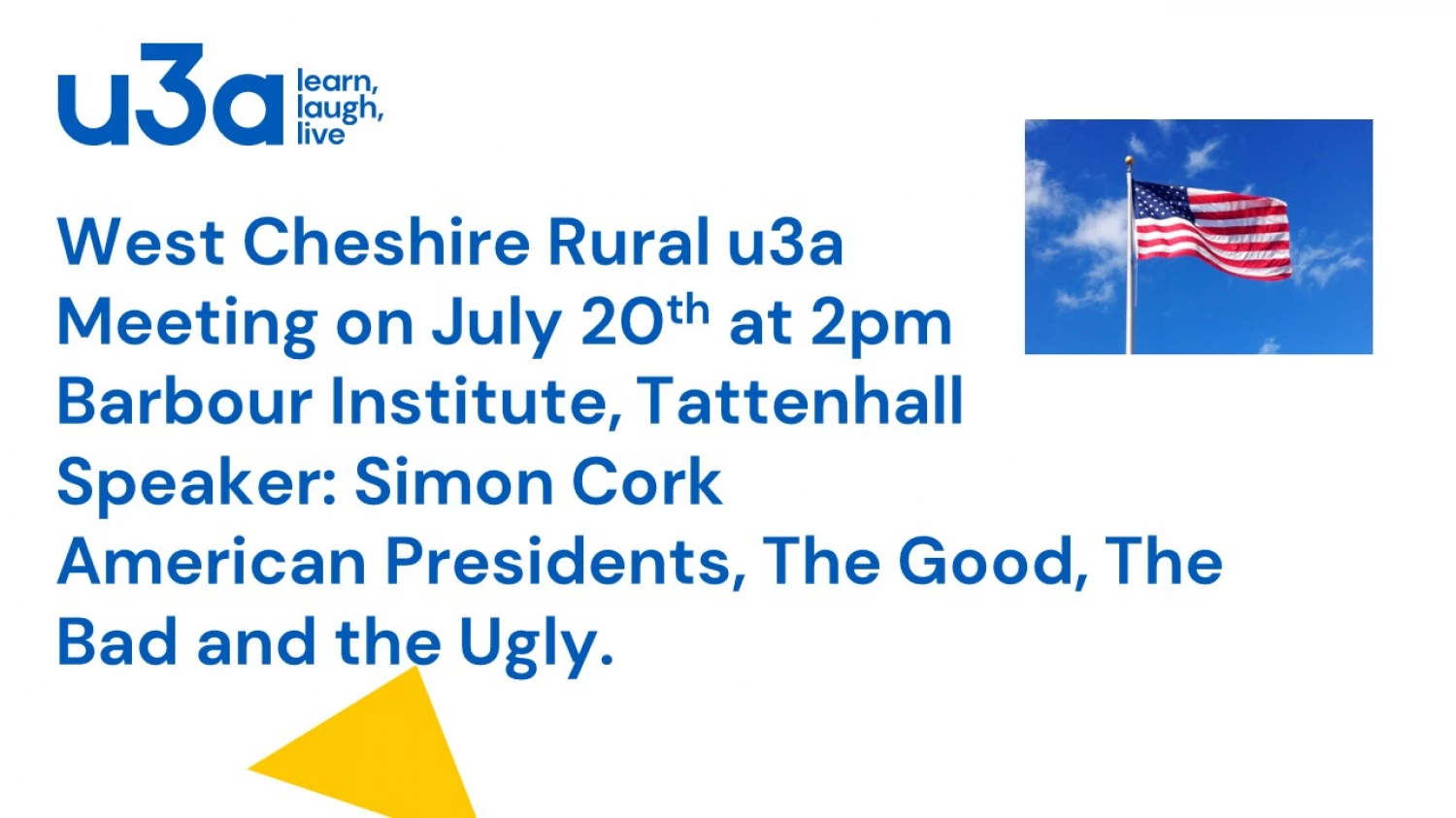 u3a july poster