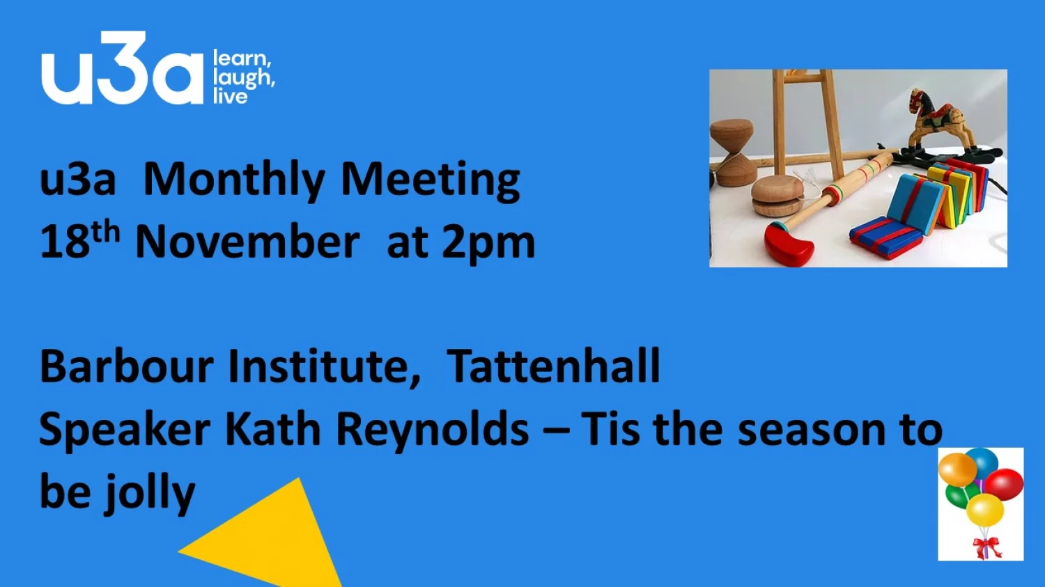 u3a november 2021 poster
