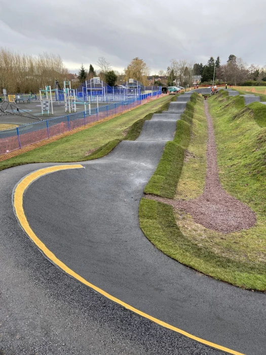 white wickets bmx pump track bend