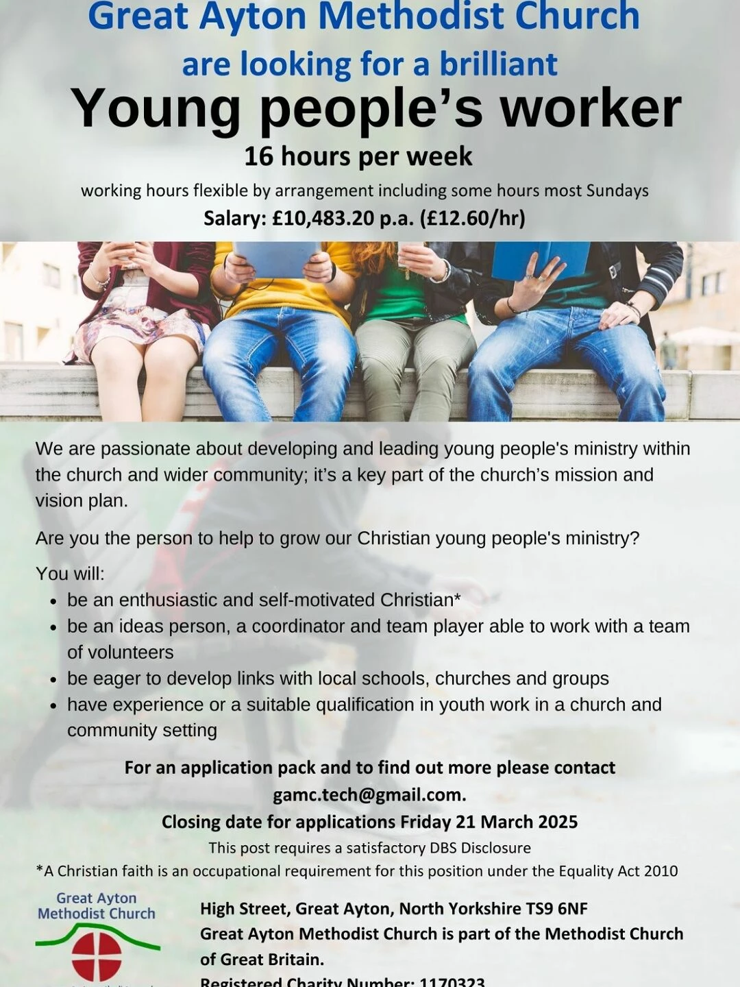 young people39s worker ad great ayton